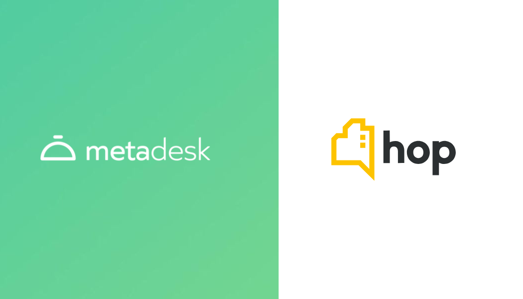 Metadesk and Hop joint partner logo